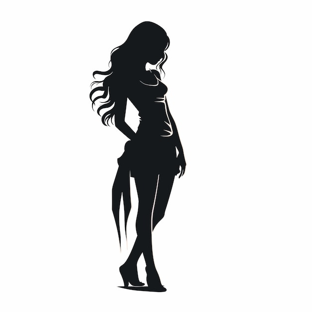 Vector silhouette women vector