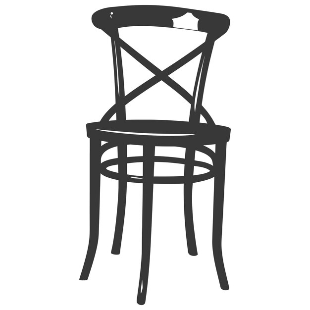 Silhouette Wooden Chair black color only