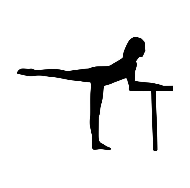 silhouette yoga vector illustration