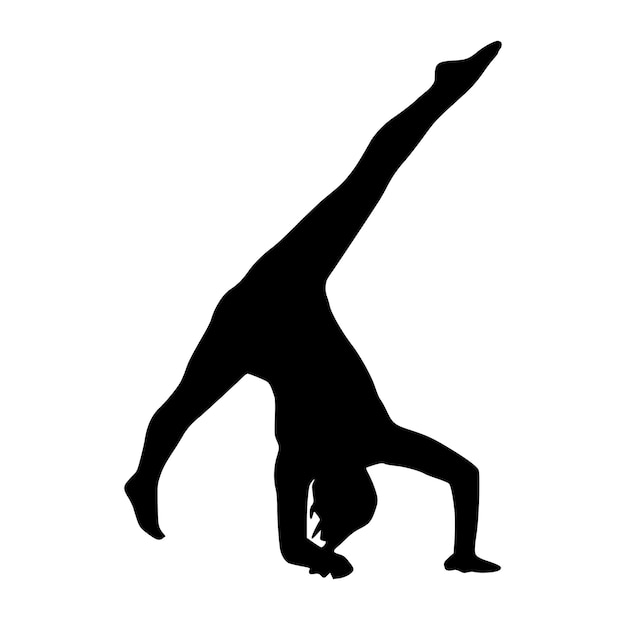 silhouette yoga vector illustration