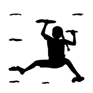 Premium Vector  Silhouette of a young rock climber on a climbing