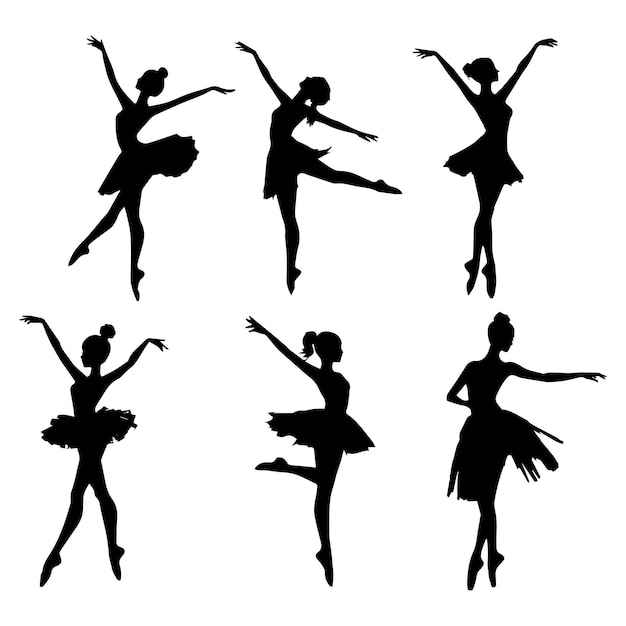 Silhouetten van ballerina's