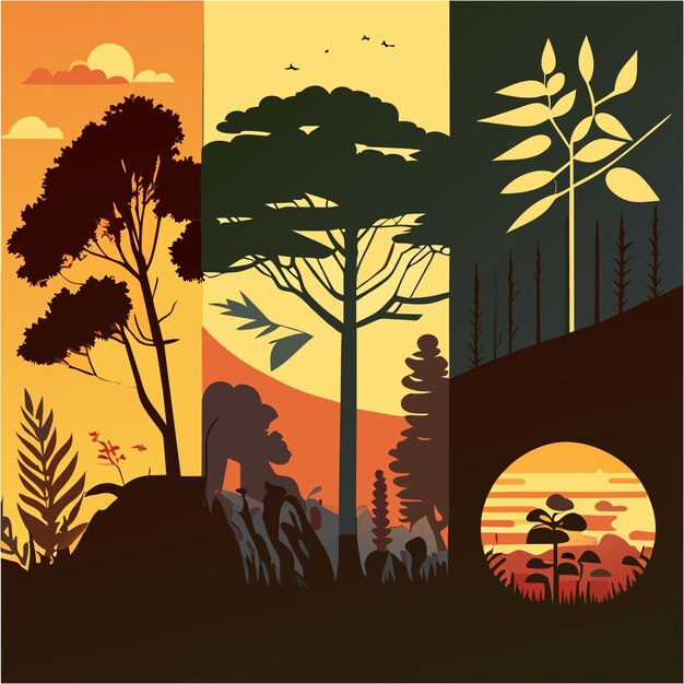 Vector silhouettes beauty in graphics