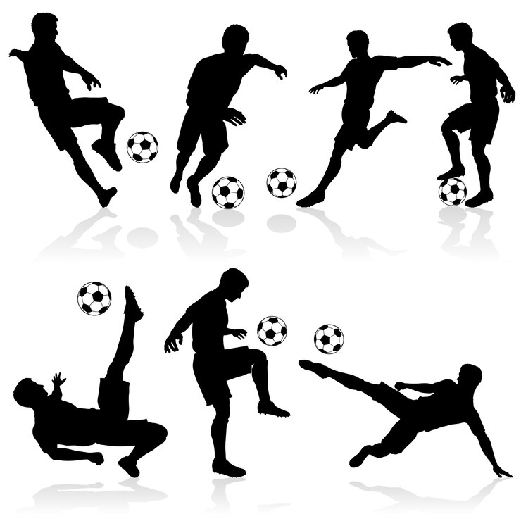 サッカー選手のシルエット