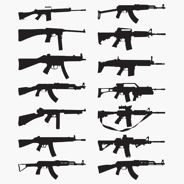 Silhouettes Guns