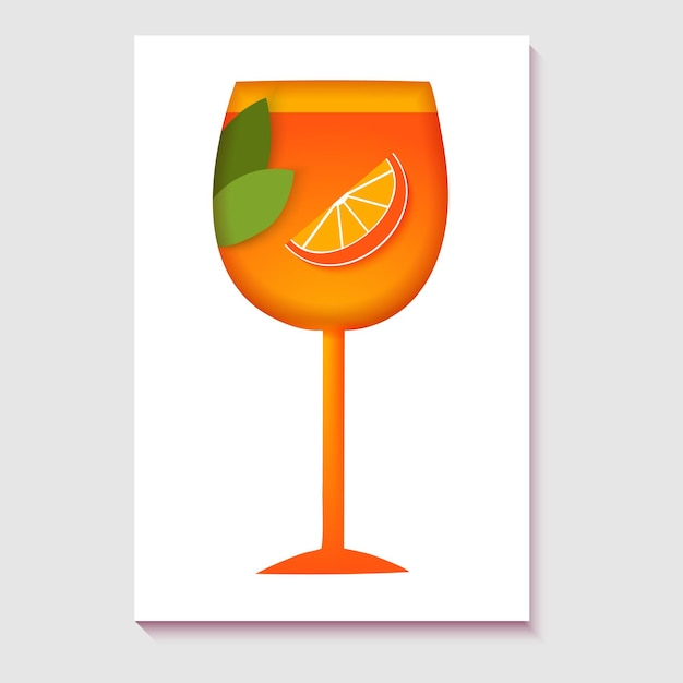 Le sagome dei cocktail di carta tagliata. composizione luminosa e creativa di alcol, succo di frutta o birra con limone o arancia.