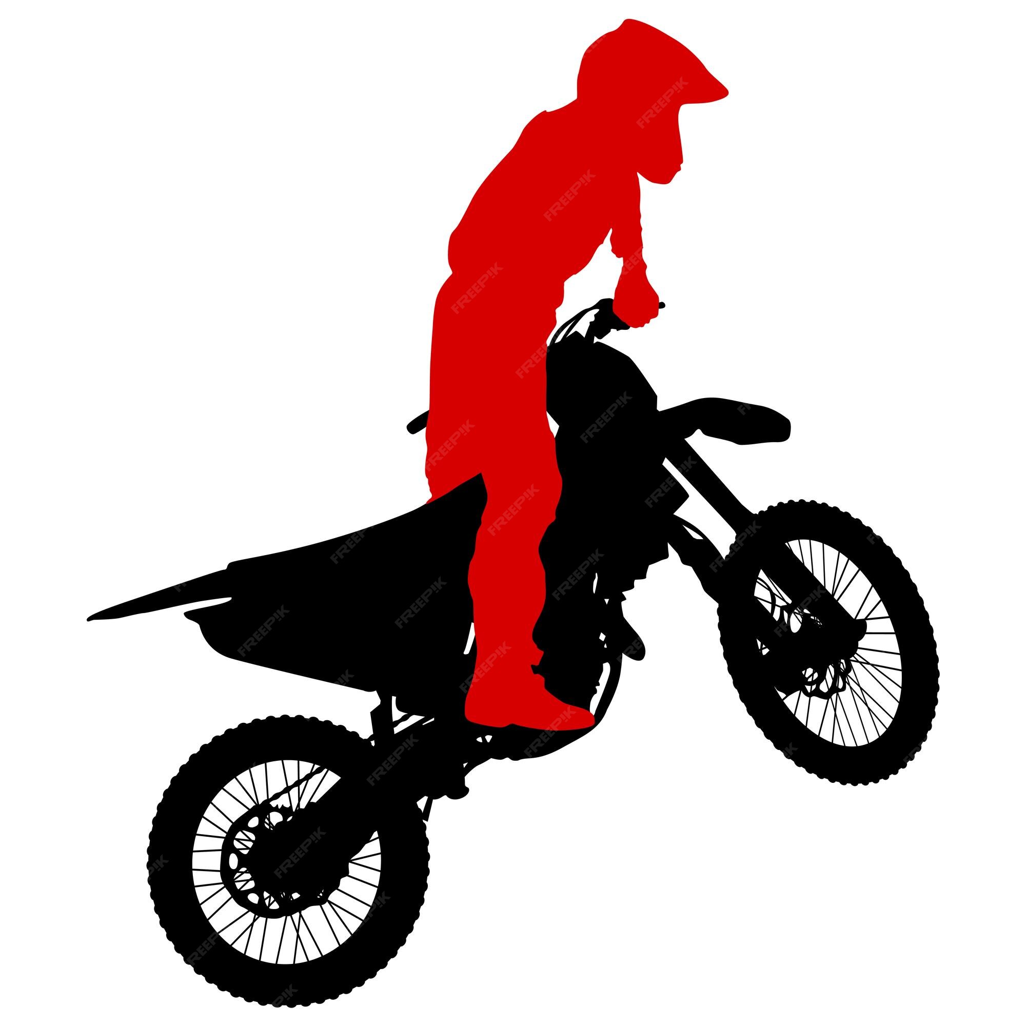 Rider participates motocross championship. Vector illustration.Rider