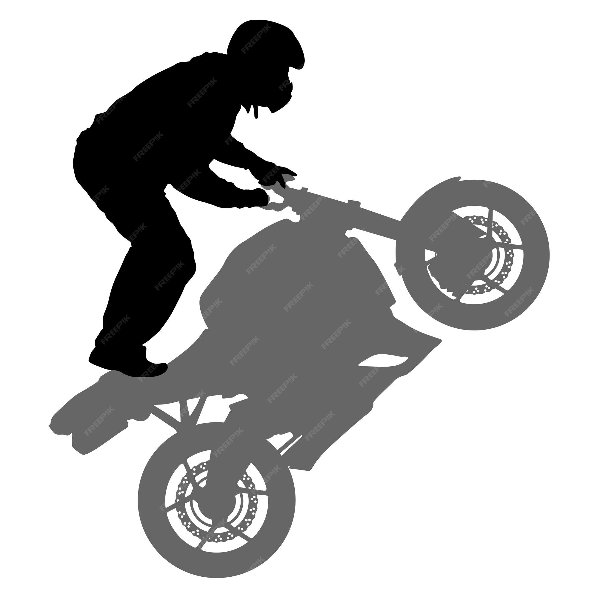 Rider participates motocross championship. Vector illustration.Rider