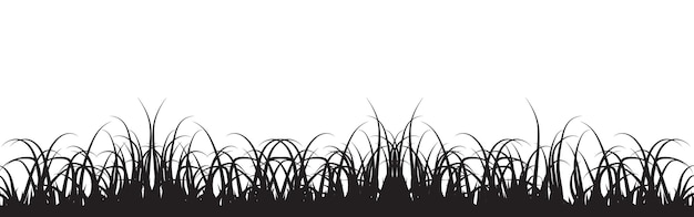 Vector silhoutte of black grass vector