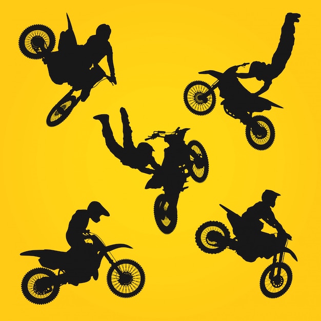 Silhoutte Motocross-actie