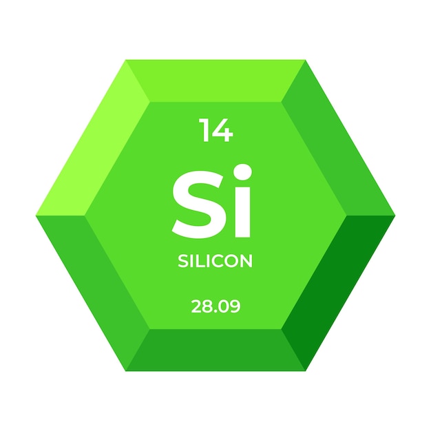 Silicon is chemical element number 14 of the metalloid group