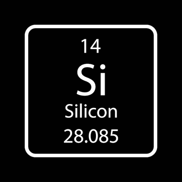 Premium | Silicon chemical element periodic table vector illustration