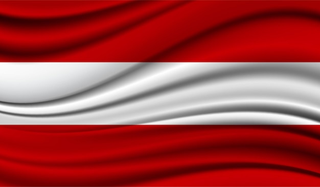 Silk waving flag of austria silk satin texture background