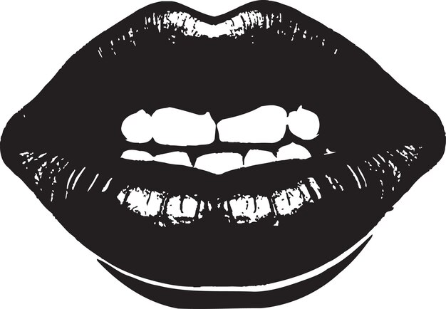 Vector silken smile lip logo icon lip language lipstick emblem