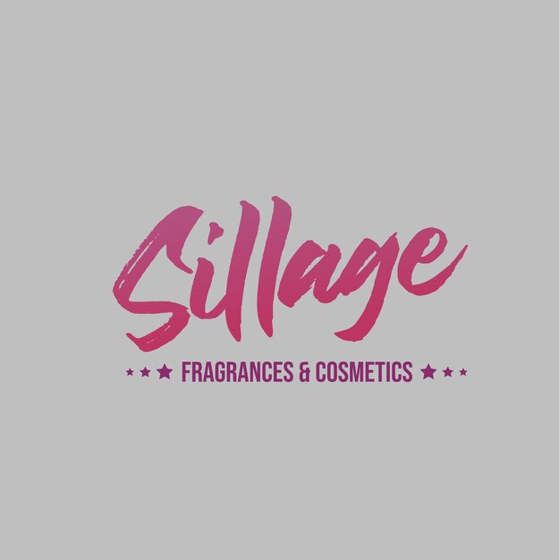 Vector sillage perfume typography vector icon.