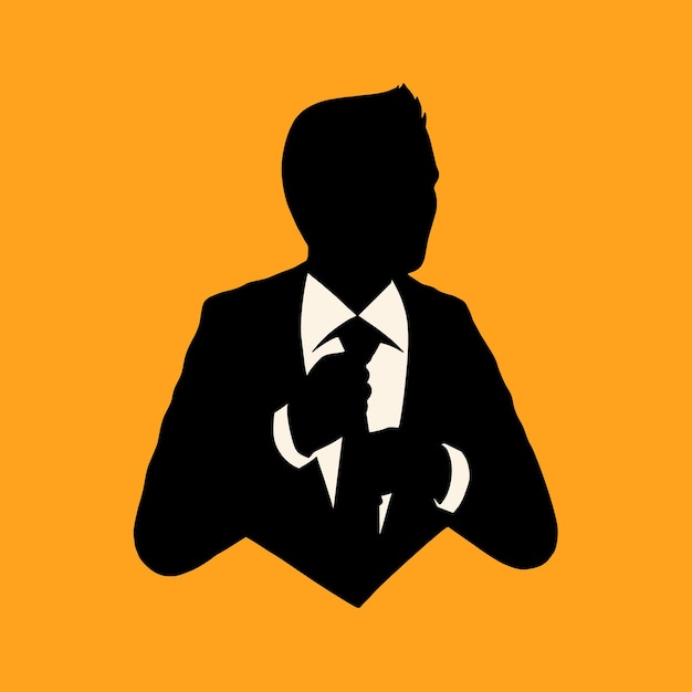 Vector sillhouette of business man