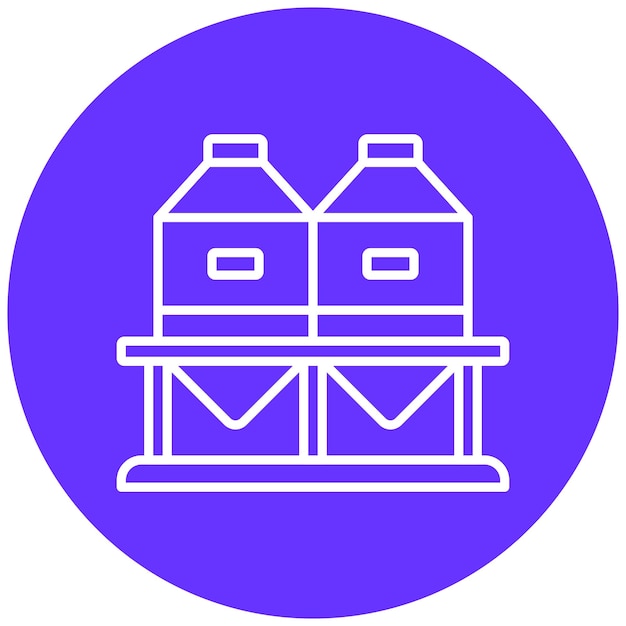 Vector silo icon style