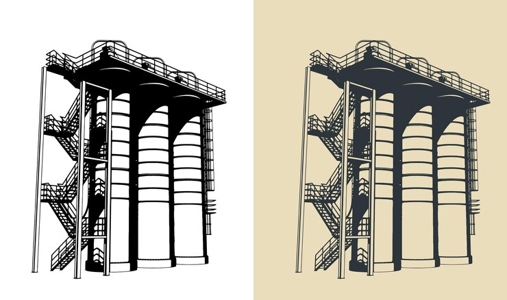 Vector silo storage system illustrations