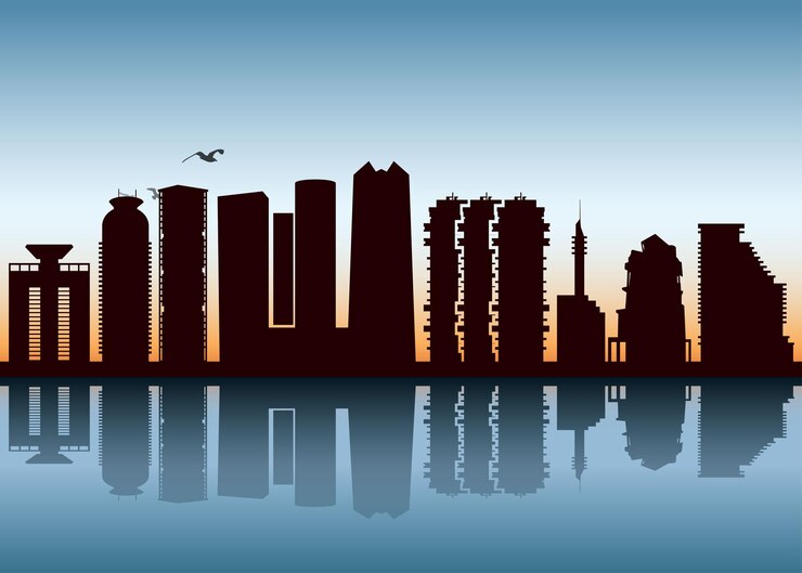 Vector siluet city background