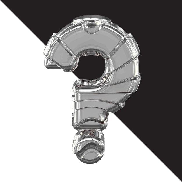 Simbolo 3d argento con cinturini