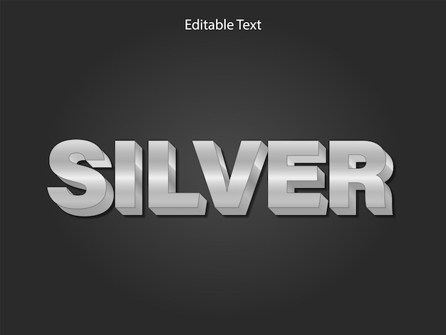 Silver 3d Text Effect