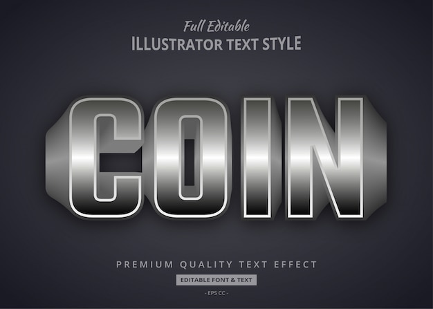 Silver 3d Text Style Effect