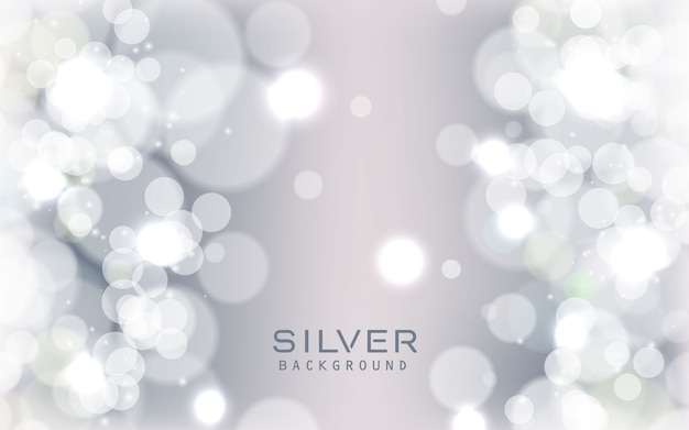 Vector silver abstract sparkling lights background