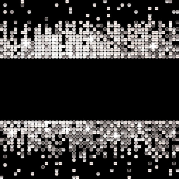 Vector silver background of sparkling sequins