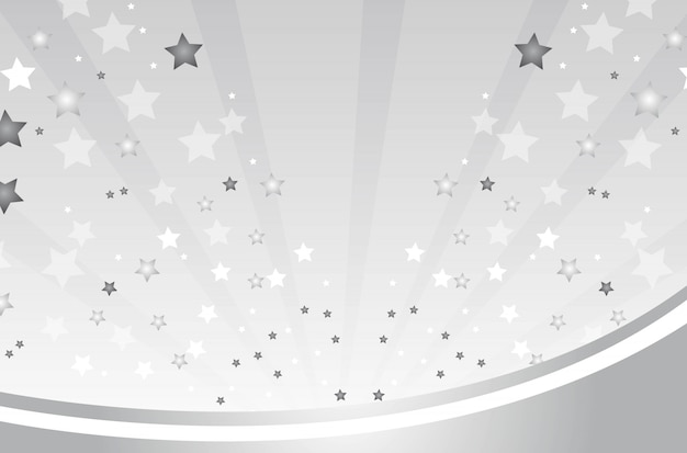 Vector silver background with stars vector illustration