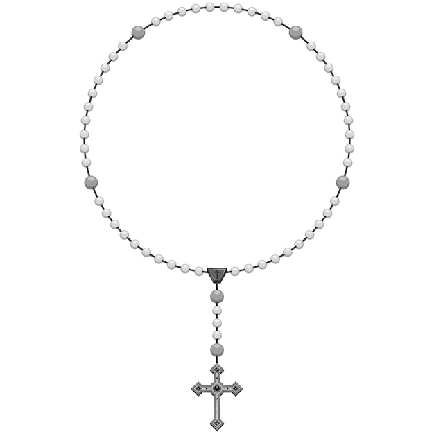 A silver bracelet with a cross on it