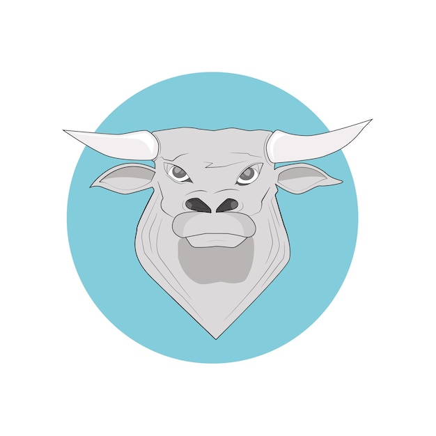 Premium Vector | Silver bull symbol