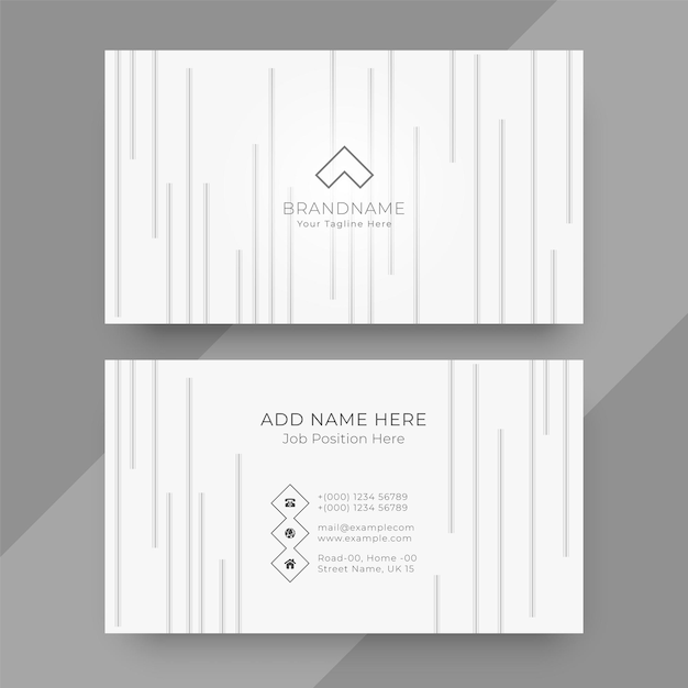 Vector silver business card design template