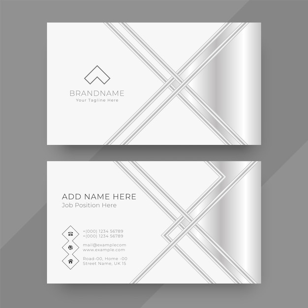 SIlver business card design template