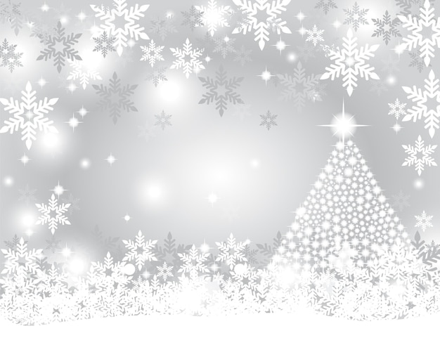 Vector silver christmas background