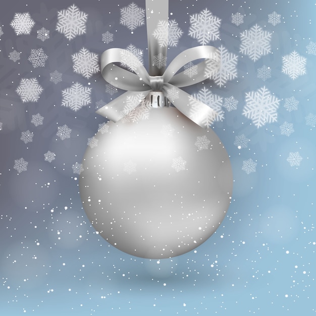 ベクトル 銀のクリスマスボール