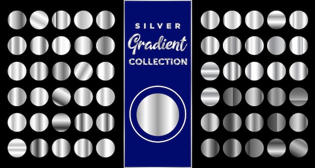 Silver color gradient collection set