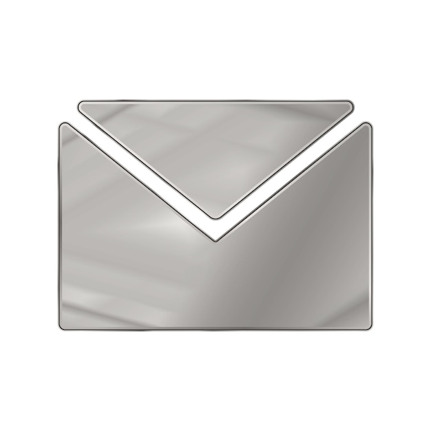 Silver Colored Metal Chrome web icons set