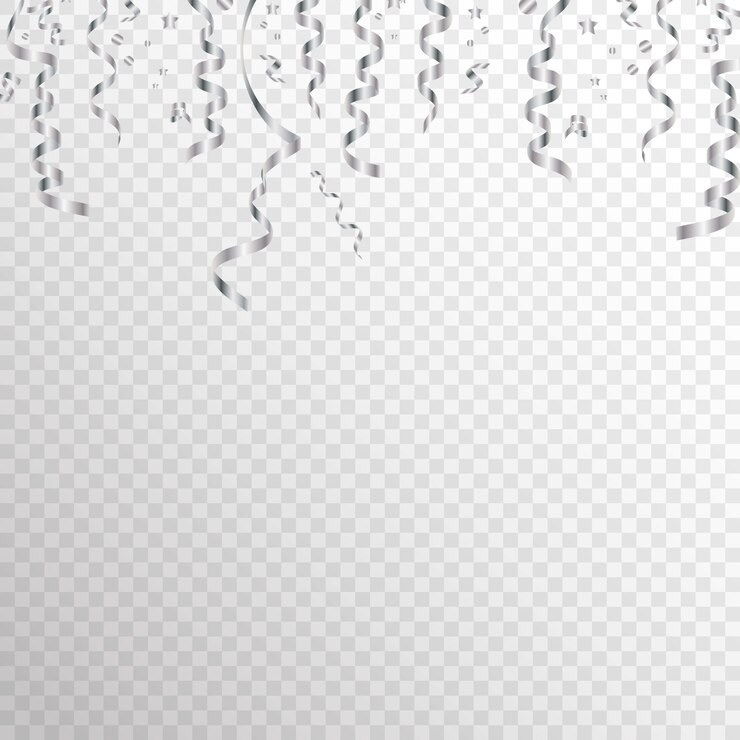 Premium Vector | Silver confetti
