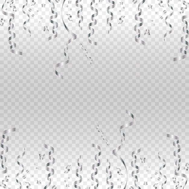 Vector silver confetti