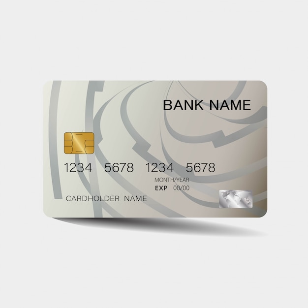 Silver credit card template