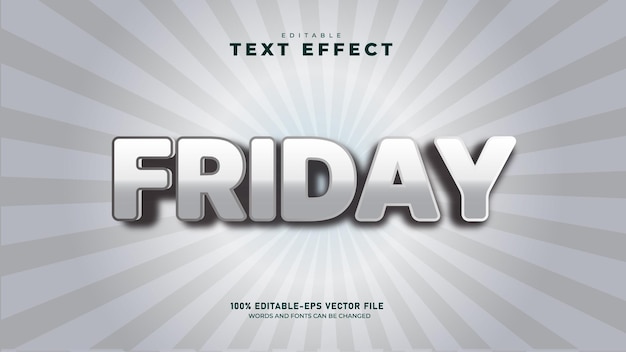 Silver Editable Minimal 3d Text Effect Template