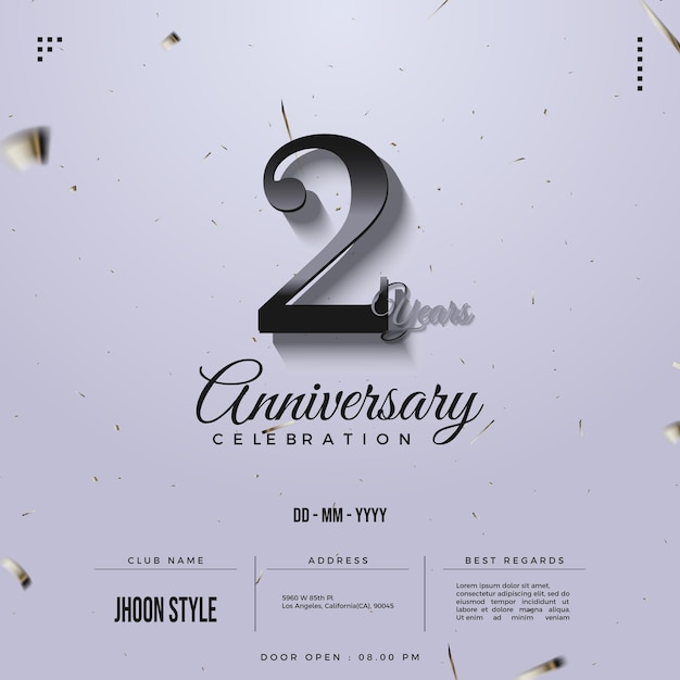 silver edition of the 2nd anniversary party invitation