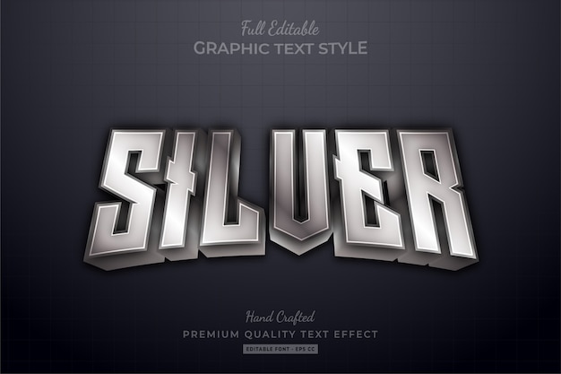 Silver Elegant Editable Text Effect