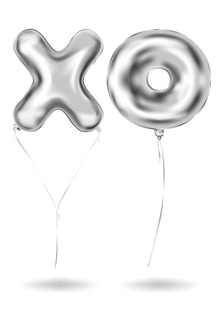 Vector silver foil simple balloon,