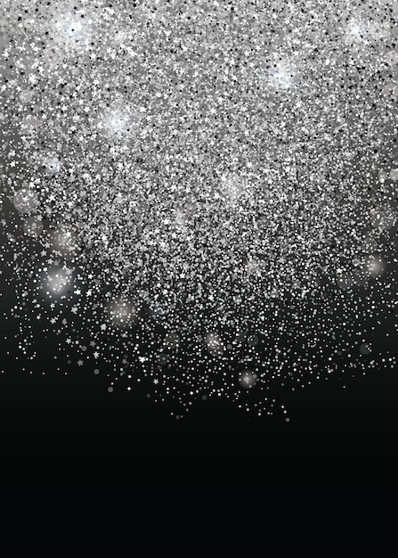 Vector silver glitter falling decorative background