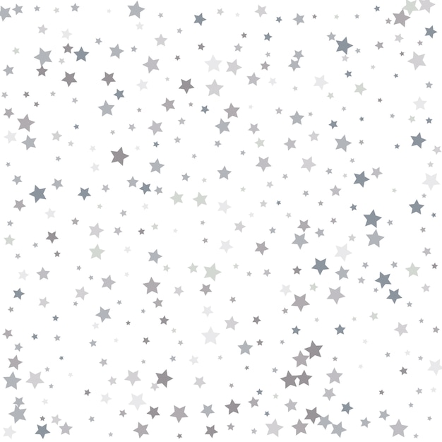 Silver glitter falling stars