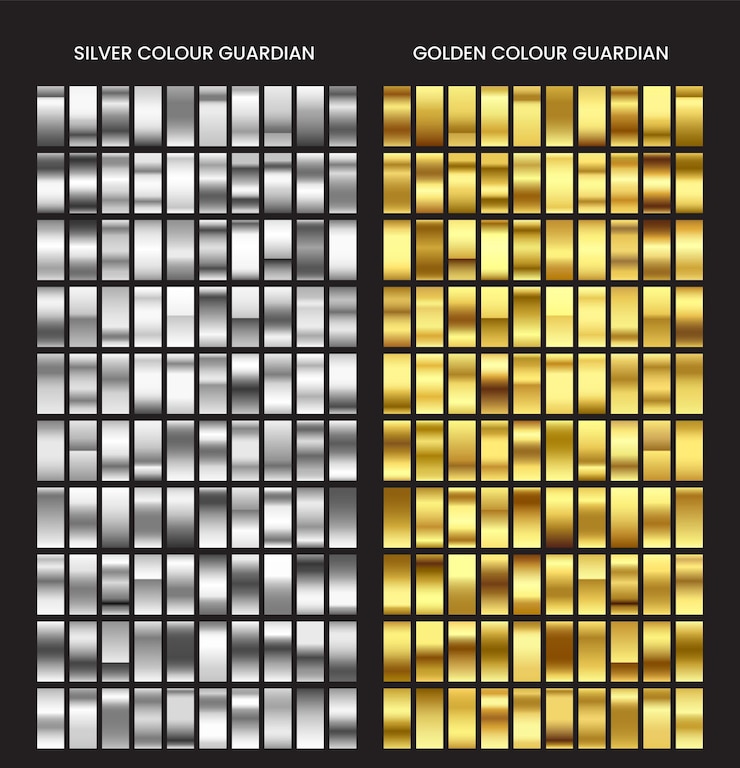 Vector silver and golden guardian colour