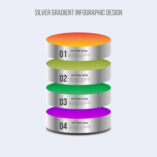 Silver Gradient Infographic Design