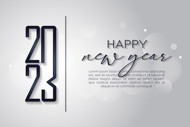 Silver happy new year background with a blue style numbers vector