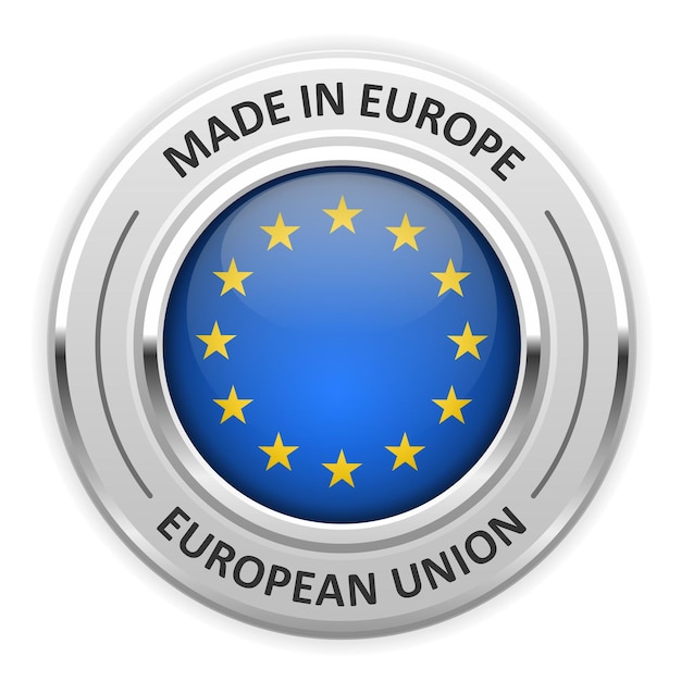 은메달 Made In European Union (eu) With Flag